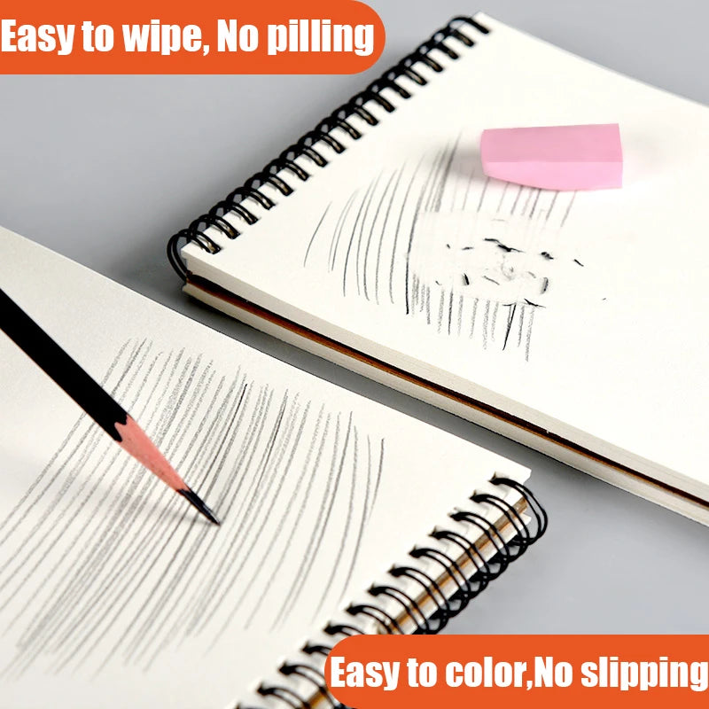 Spiral Bound Artist Sketchbook - 60 Pages of 160gsm for Drawing and Watercolor