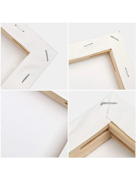 Quad Canvas Pack: 8x10” Premium Cotton, Pre-Primed for Painting